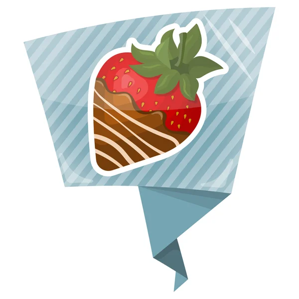 草莓巧克力彩色的图标， — 图库矢量图片