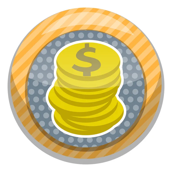 Coins colorful icon — Stock Vector