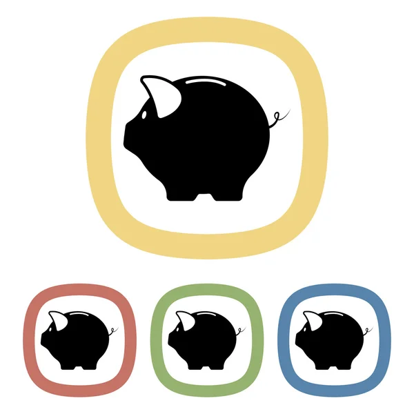 Vector money box colorful icon — Stock Vector