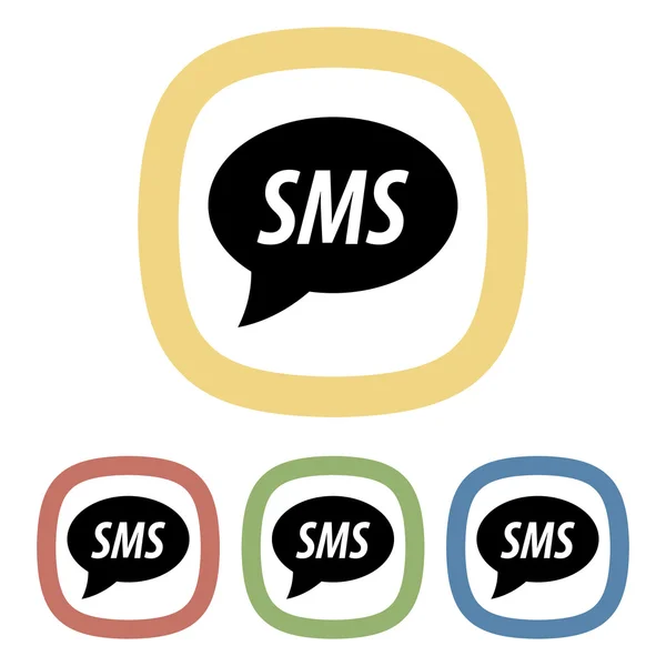 Барвисті значок SMS — стоковий вектор