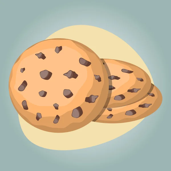 Biscuit icono colorido — Vector de stock