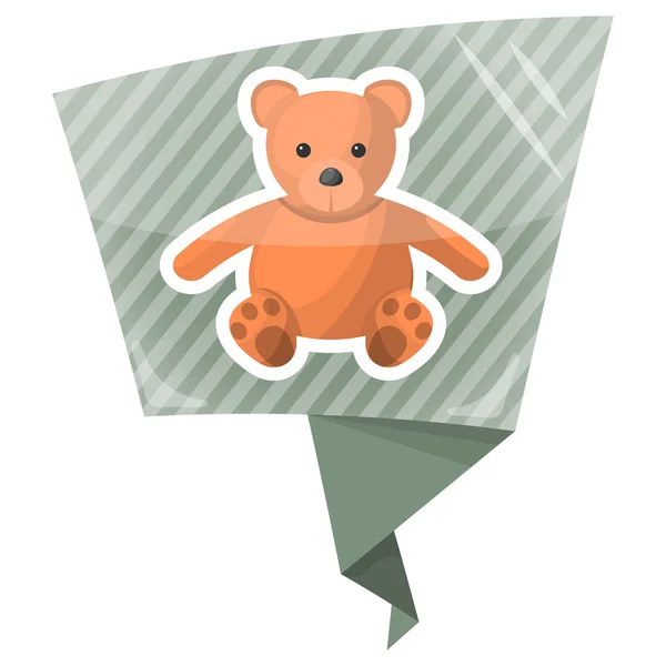 Teddy colorful icon — Stock Vector