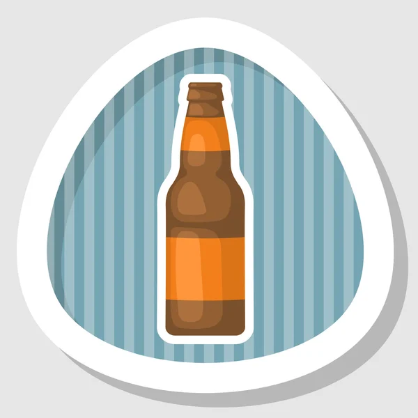 Pivní láhev Barevná ikona — Stockový vektor