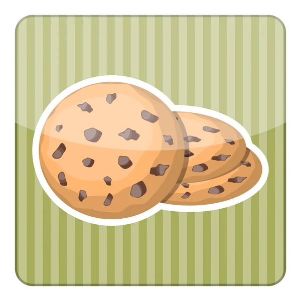 Biscuit icono colorido — Vector de stock