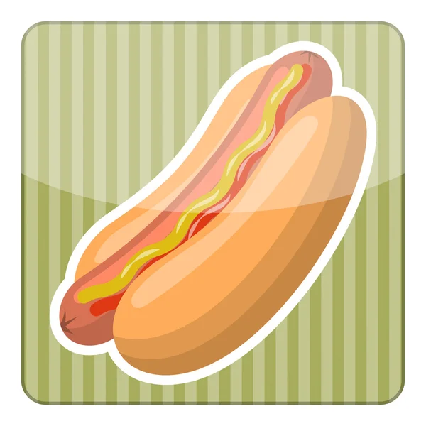 Hot dog icône colorée — Image vectorielle