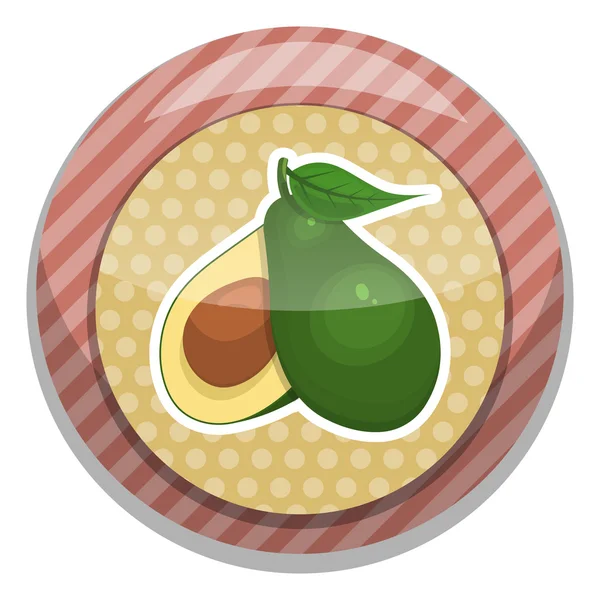 Avocado kleurrijke pictogram — Stockvector