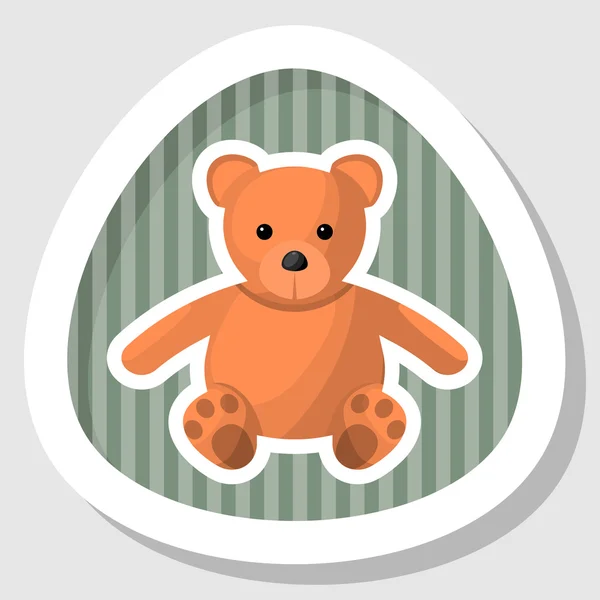 Teddy colorful icon — Stock Vector