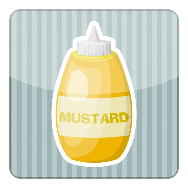 Ícone colorido de mostarda — Vetor de Stock