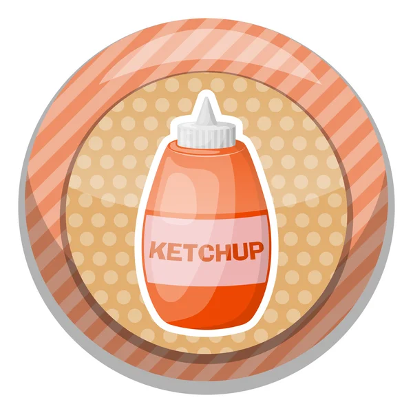 Ketchup icona colorata — Vettoriale Stock