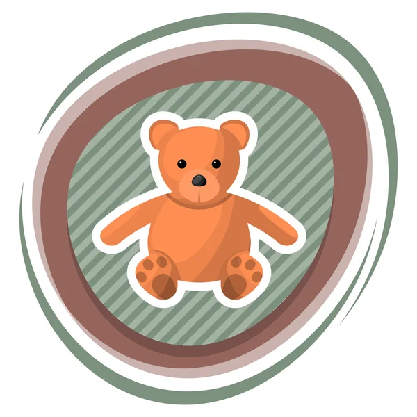 Teddy colorful icon — Stock Vector