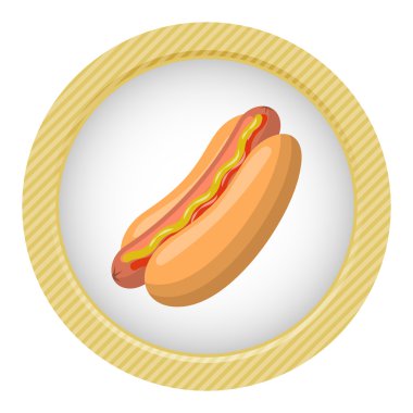 Sosisli sandviç renkli simge