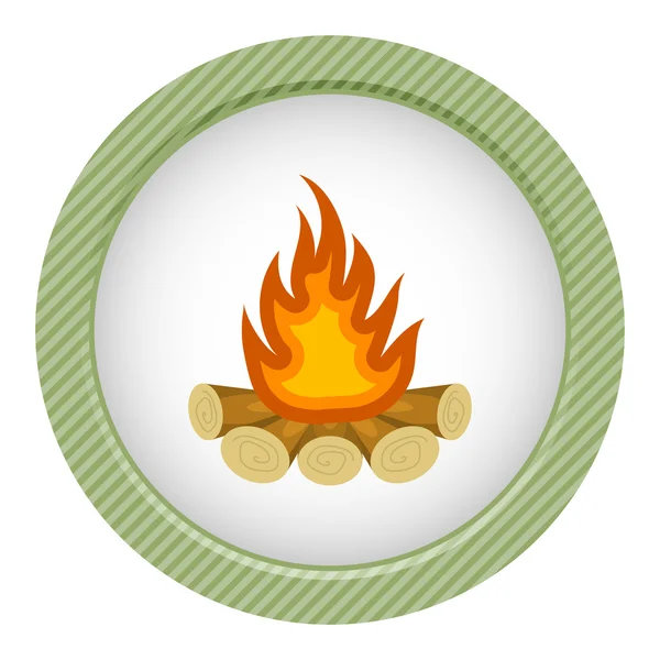 Bonfire färgglada ikon — Stock vektor