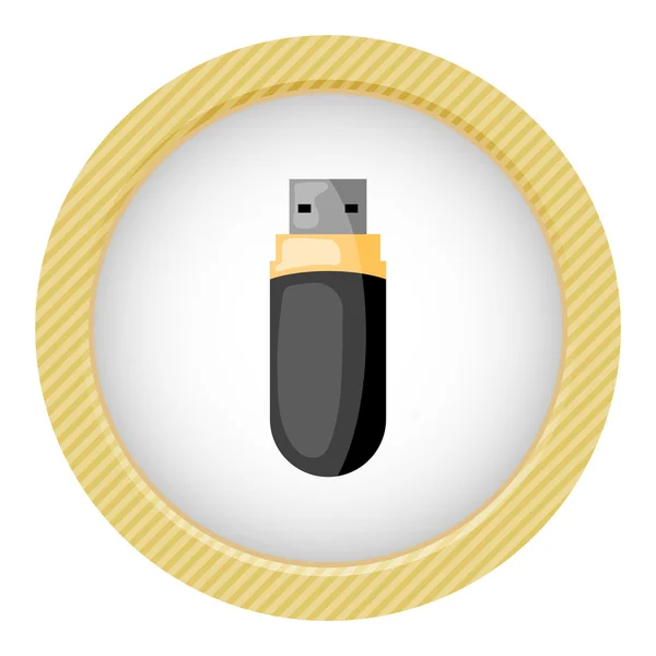 USB renkli simge — Stok Vektör