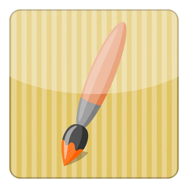 Single brush colorful icon — Stock Vector