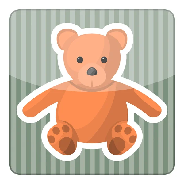 Πολύχρωμο εικονίδιο Teddy — Διανυσματικό Αρχείο