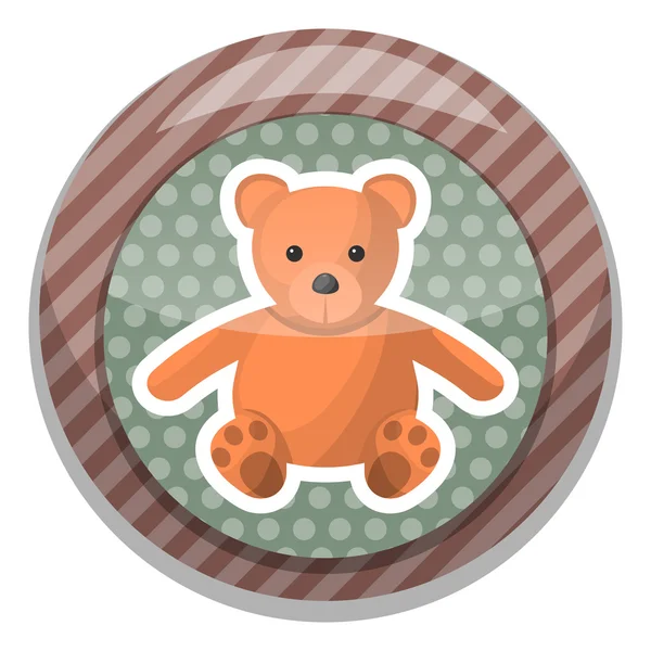 Teddy színes ikon — Stock Vector