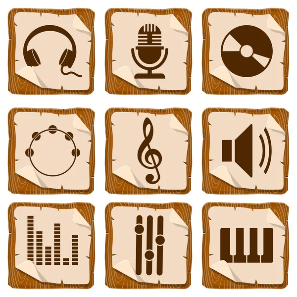 Набор музыкальных икон — стоковый вектор