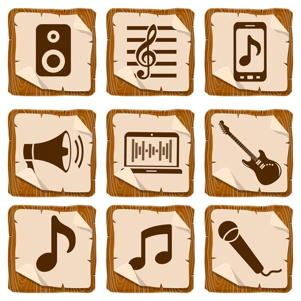 Conjunto de iconos musicales — Archivo Imágenes Vectoriales