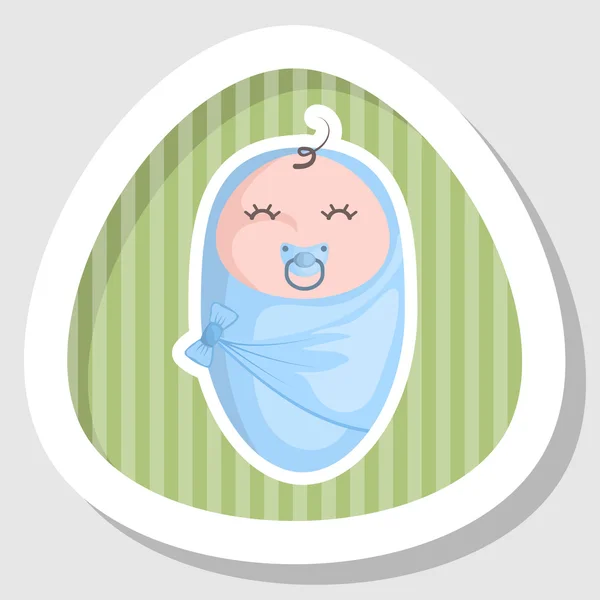 Baby boy colorful icon — Stock Vector