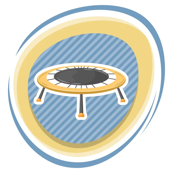 Barevná ikona trampolína — Stockový vektor