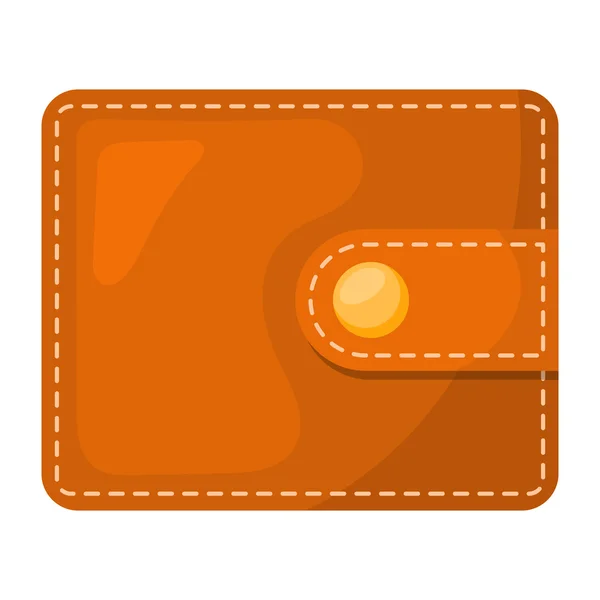 Monedero icono colorido — Vector de stock