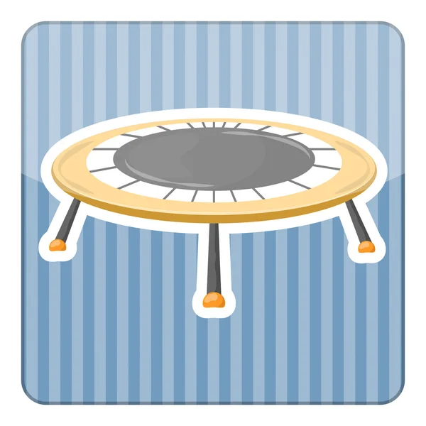 Trampolín icono colorido — Vector de stock