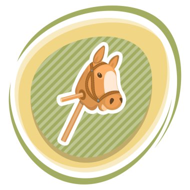 At oyuncak renkli simge