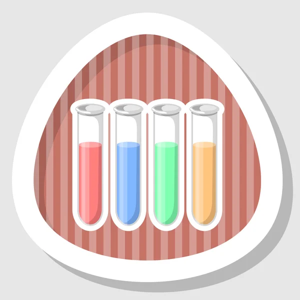 试管彩色的图标， — 图库矢量图片