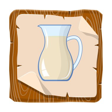Süt renkli vektör simgesi