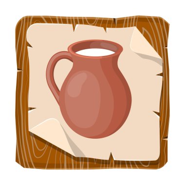 Süt renkli vektör simgesi