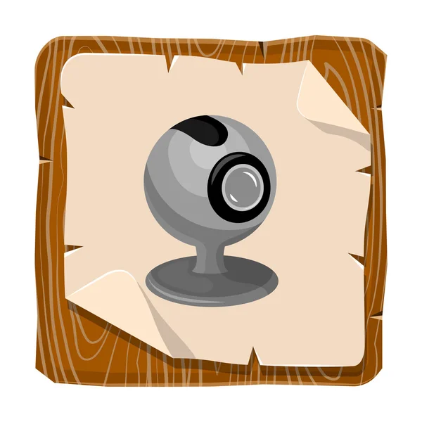 Vector webcam icono plano — Vector de stock