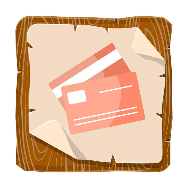 Tarjeta de crédito icono colorido — Vector de stock