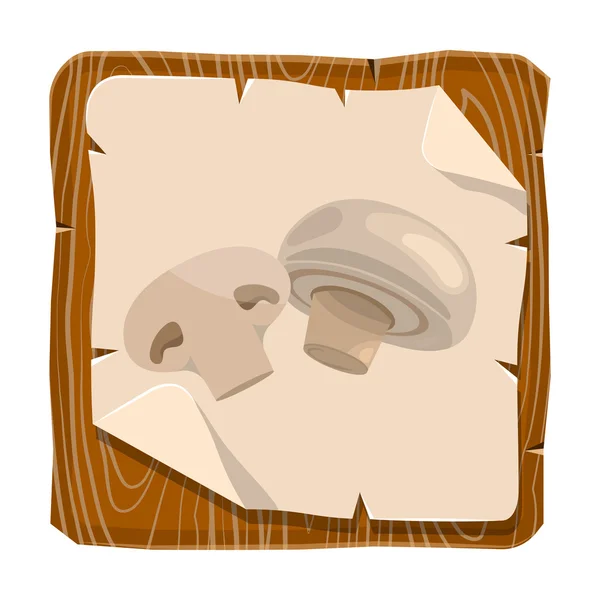 Champignon icono colorido — Vector de stock