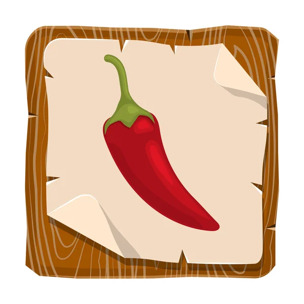 Chili peper kleurrijke pictogram — Stockvector