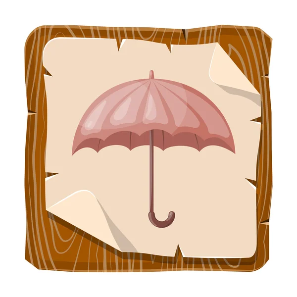 Paraguas icono colorido — Vector de stock