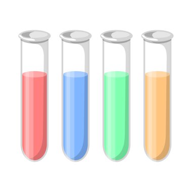 Test tüpleri renkli simge