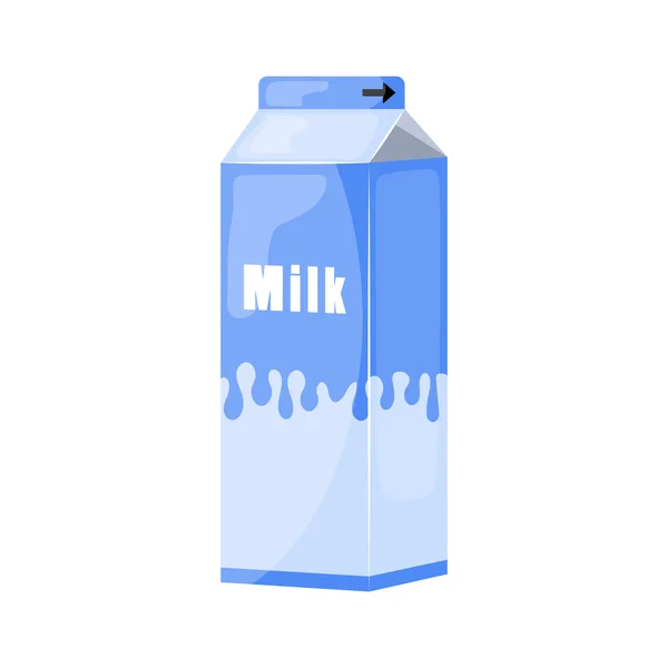 Emballage de lait icône colorée — Image vectorielle