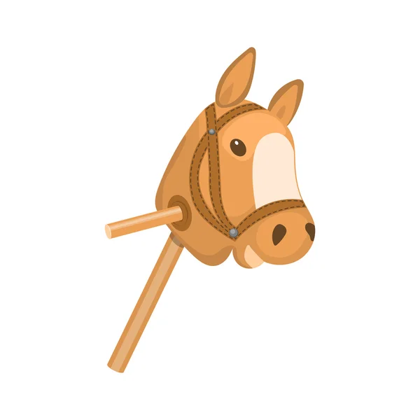 Häst leksak färgglada ikon — Stock vektor