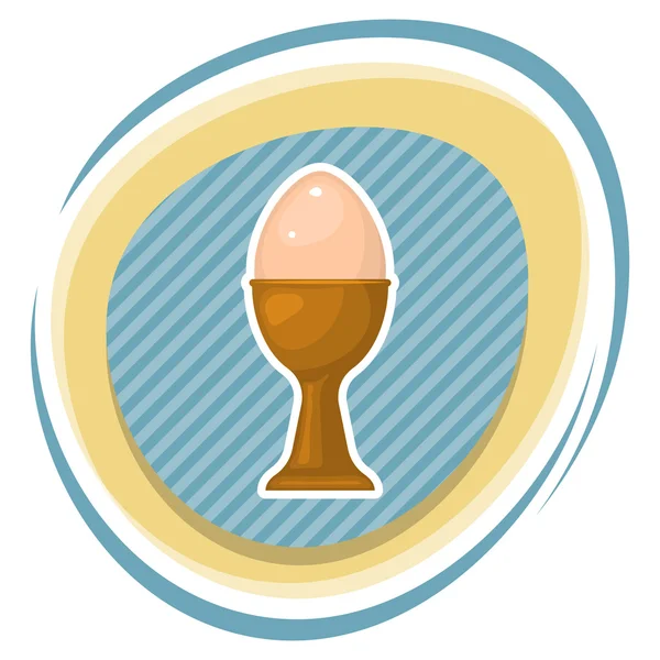 Illustrazione vettoriale del bicchiere dell'uovo — Vettoriale Stock