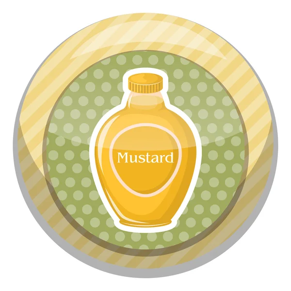 Mostaza icono colorido — Vector de stock