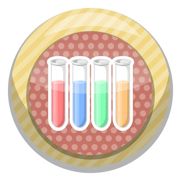 试管彩色的图标， — 图库矢量图片