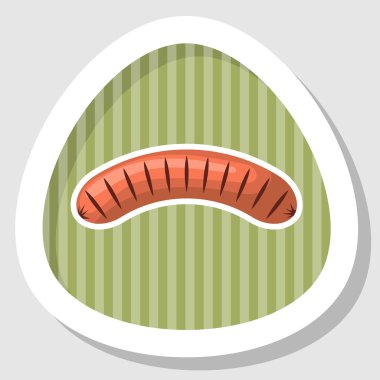 Izgara sosis renkli simge