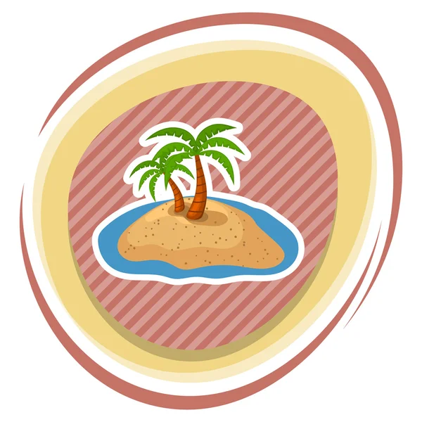 Barevná ikona Palm — Stockový vektor