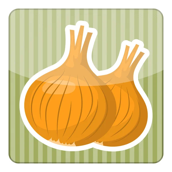 Ícone colorido de cebola — Vetor de Stock