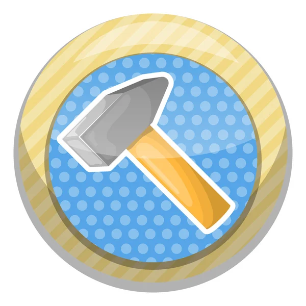 Colorful icon of hammer — Stock Vector