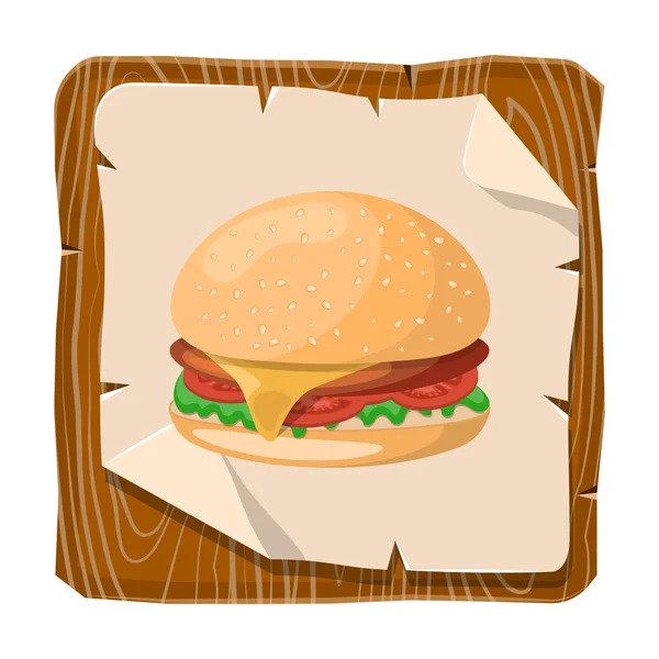 Hamburguesa colorido icono — Archivo Imágenes Vectoriales