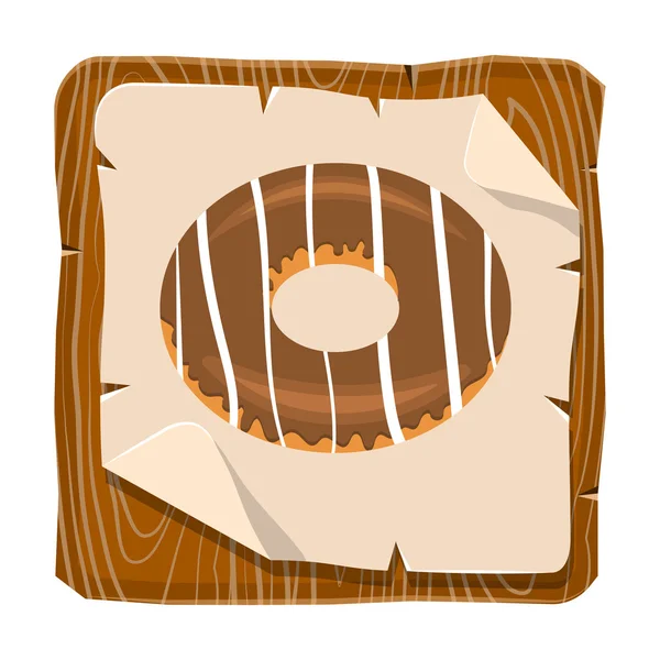 Donut icono colorido — Vector de stock