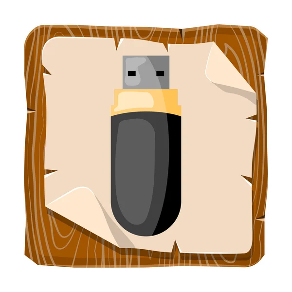 Usb icono colorido — Vector de stock