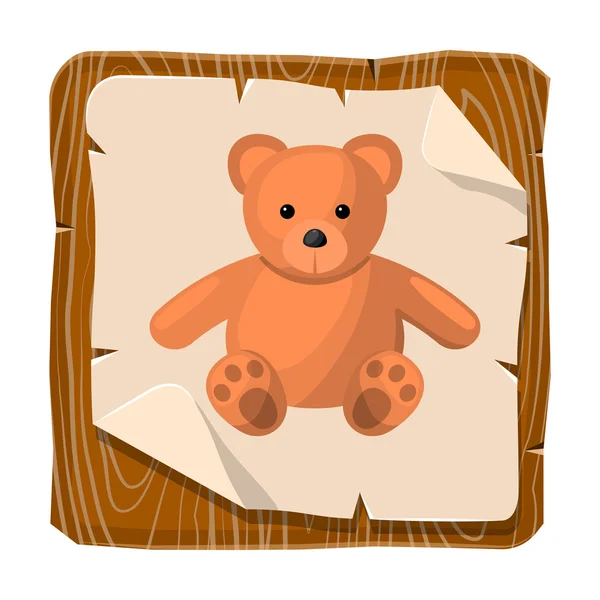 Teddy színes ikon — Stock Vector