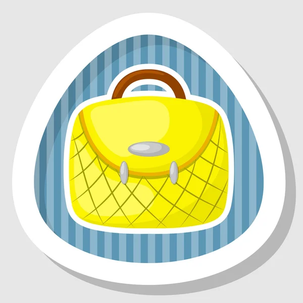 Bolso de mujer icono colorido — Vector de stock